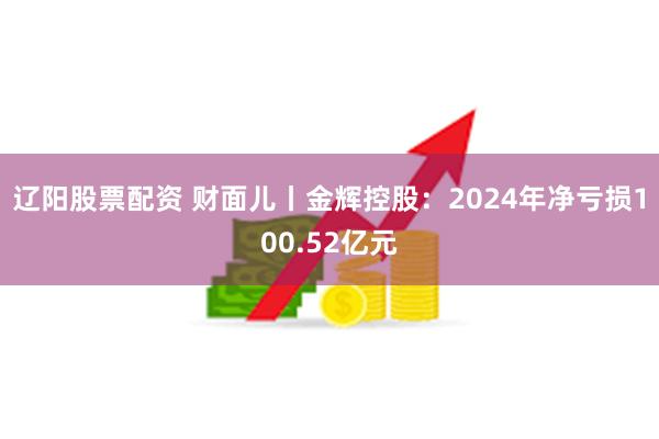 辽阳股票配资 财面儿丨金辉控股：2024年净亏损100.52亿元