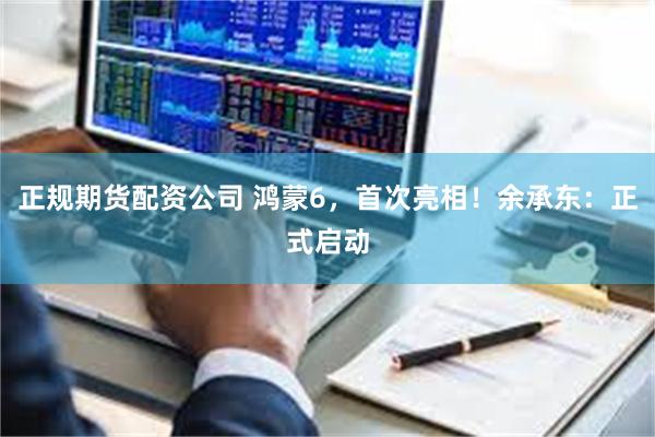 正规期货配资公司 鸿蒙6，首次亮相！余承东：正式启动