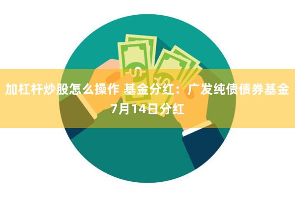 加杠杆炒股怎么操作 基金分红：广发纯债债券基金7月14日分红