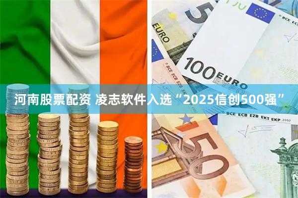 河南股票配资 凌志软件入选“2025信创500强”