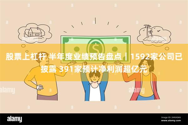 股票上杠杆 半年度业绩预告盘点｜1592家公司已披露 391家预计净利润超亿元